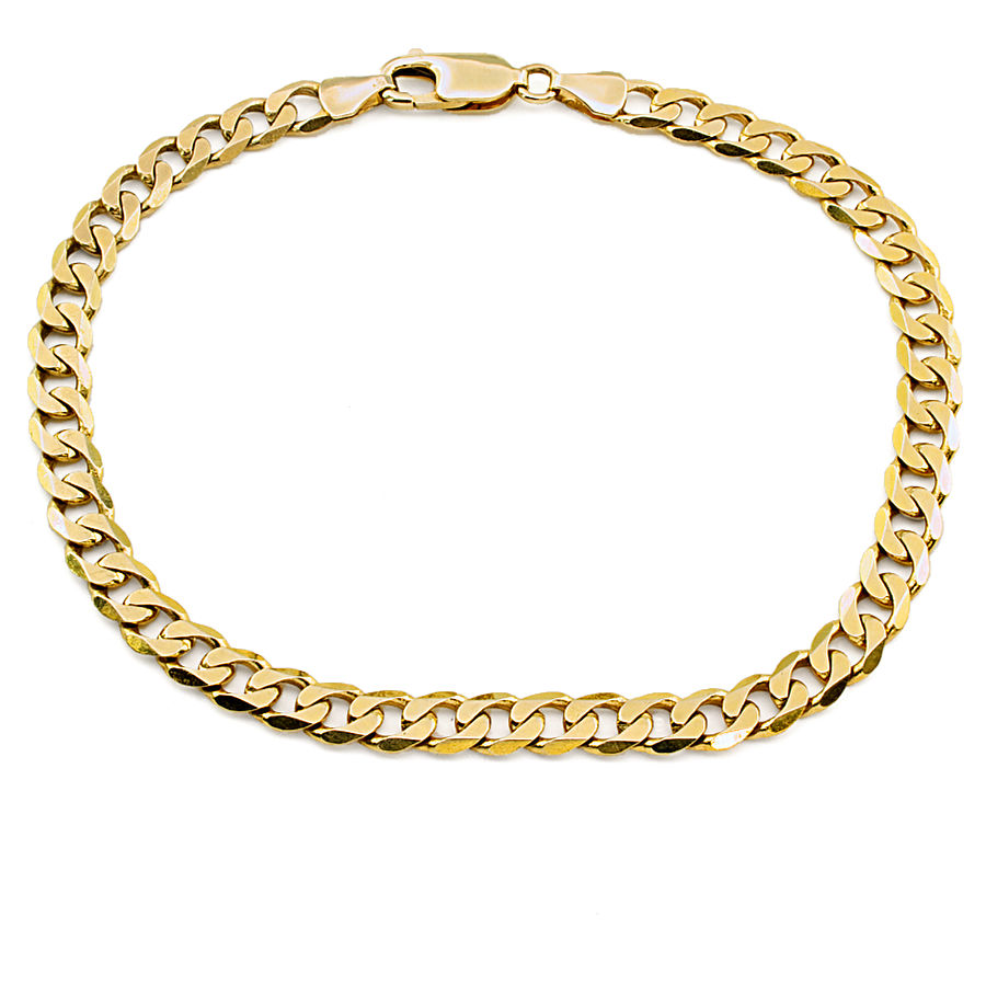 9ct gold 9.1g 9 inch curb Bracelet